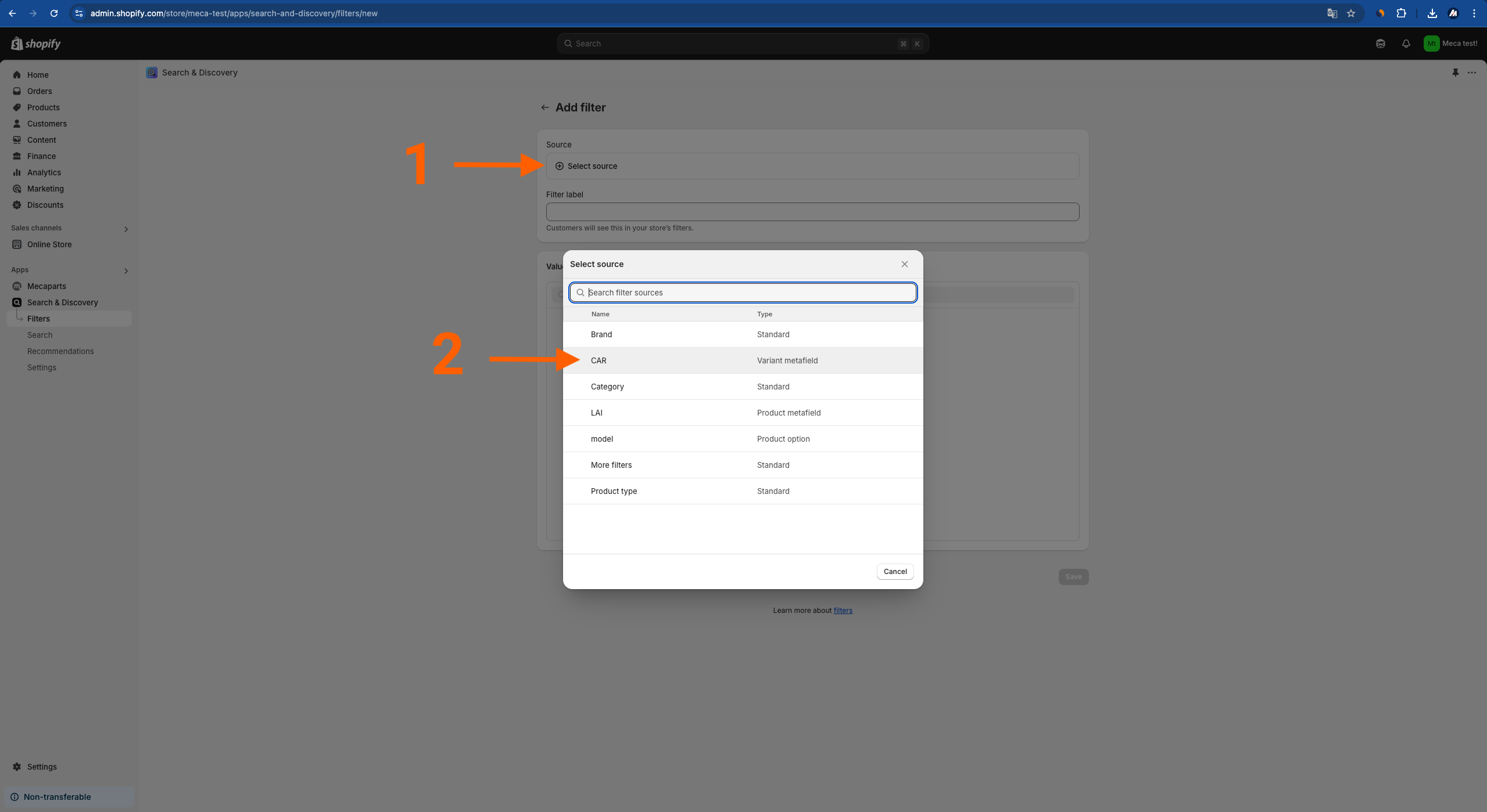 Add Filter Button