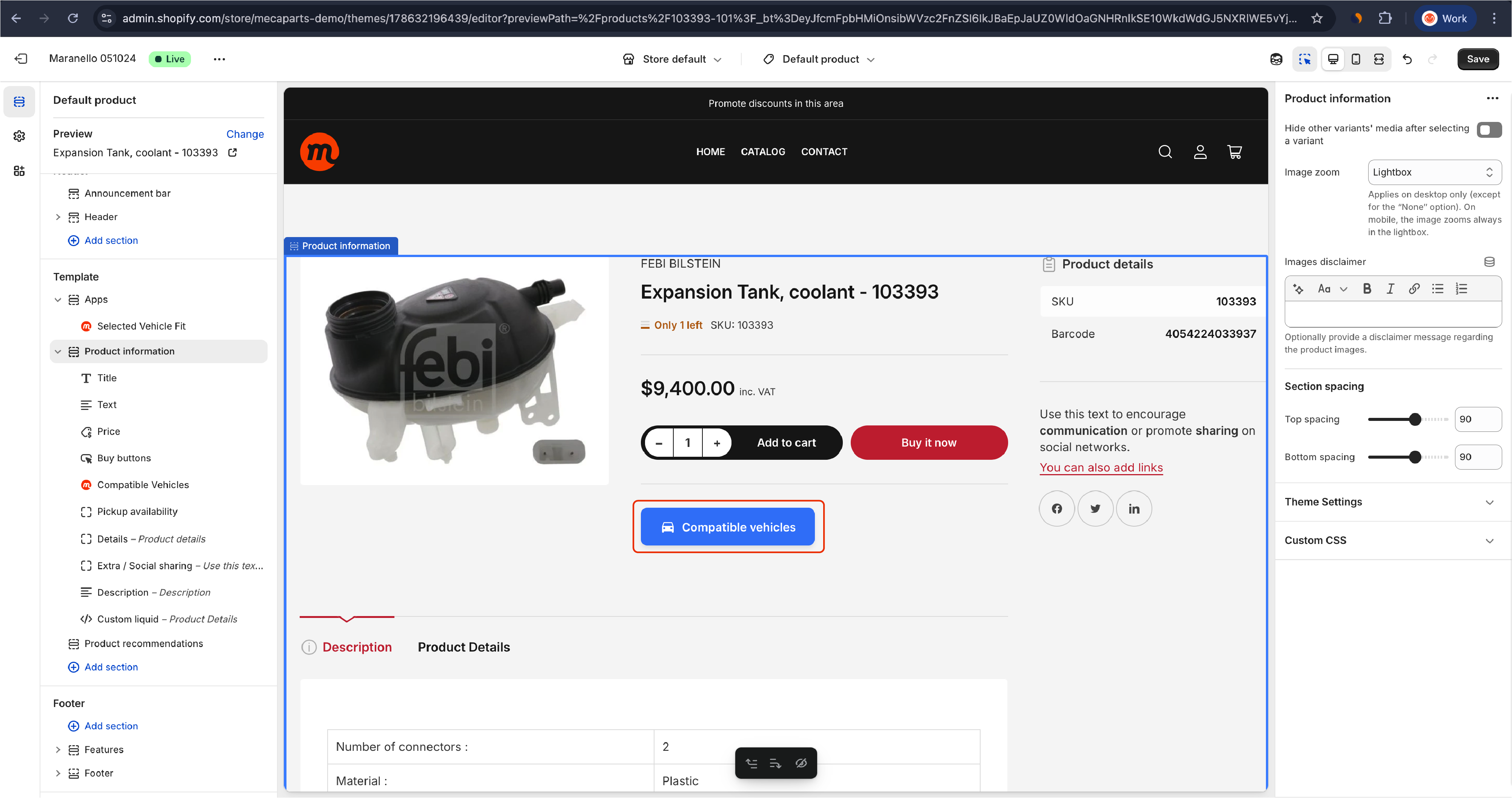 Configure Vehicle Compatibility